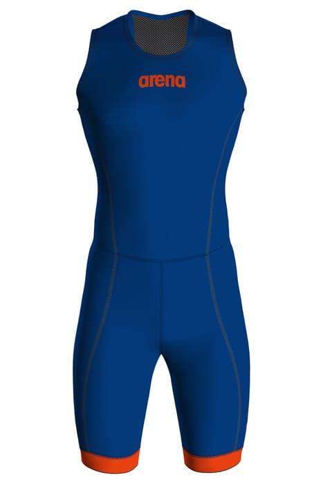 M TRISUIT ST 2.0 REAR ZIP ROYAL/ORANGE 3