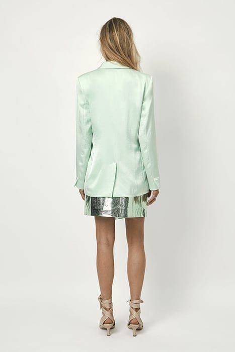 MEADOW METALIC LEATHER SKIRT PISTACHIO 2