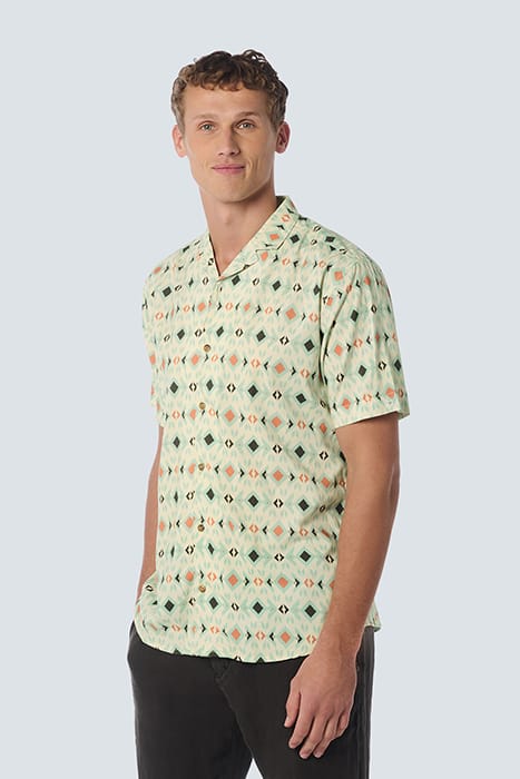 SHIRT SHORT SLEEVE RESORT COLLAR ALLOVER PRINTED OFFWHITE 1