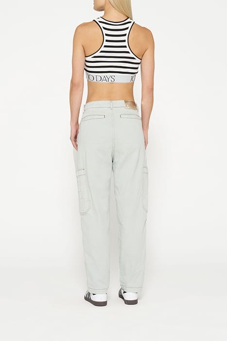 TOP RIB STRIPE ECRU/BLACK 2