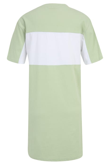 LISHUI BLOCKED TEE DRESS SMOKE GREENBRIGHT WHITE 5