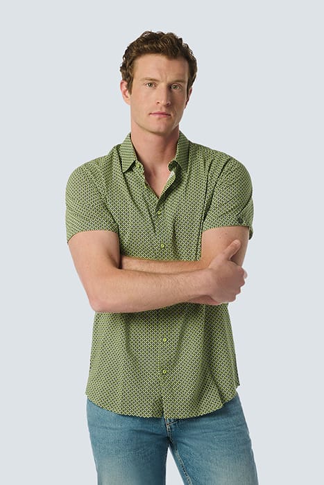SHIRT SHORT SLEEVE ALLOVER PRINTED LIME 1