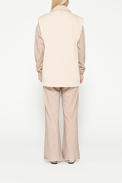 HAIRY SLEEVELESS BLAZER SEPIA SAND 2