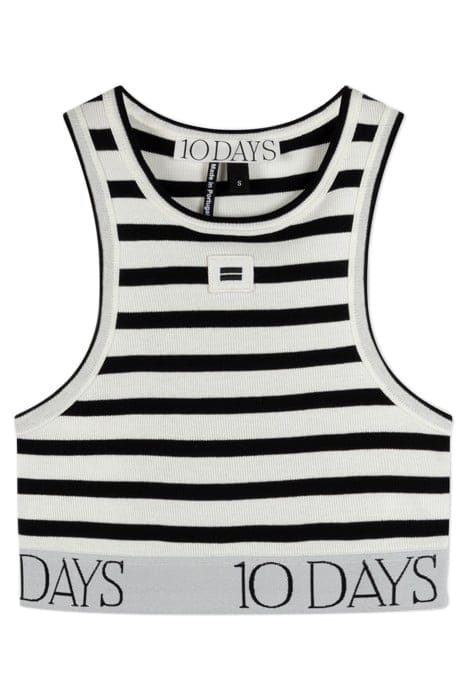 TOP RIB STRIPE ECRU/BLACK 3