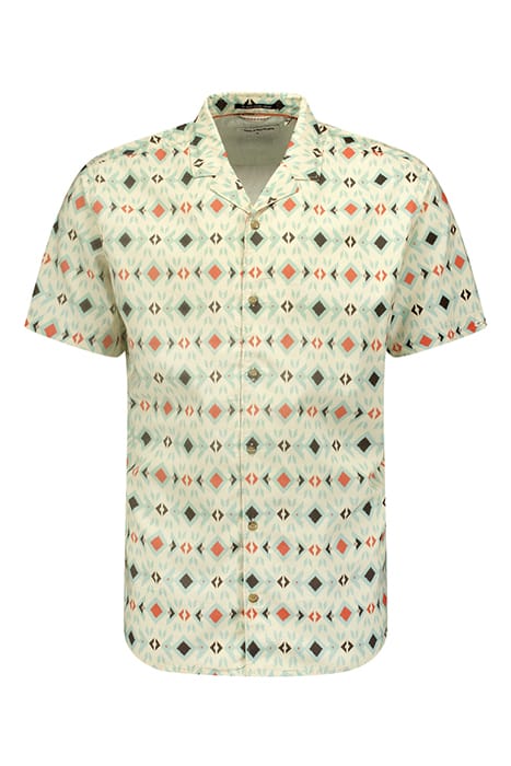 SHIRT SHORT SLEEVE RESORT COLLAR ALLOVER PRINTED OFFWHITE 4