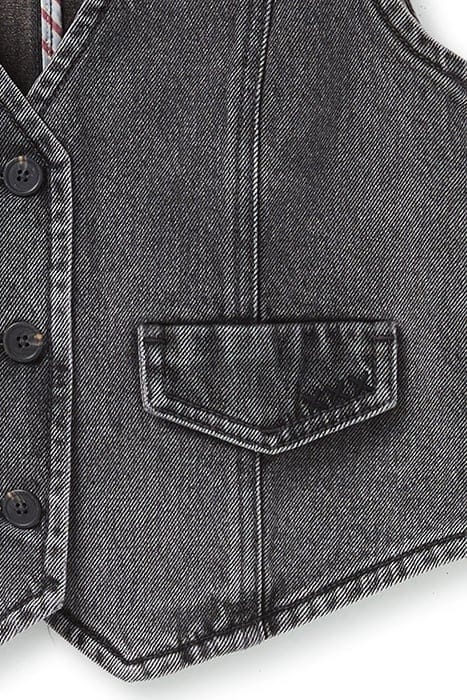 CROP DENIM VEST DARK SLATE 6