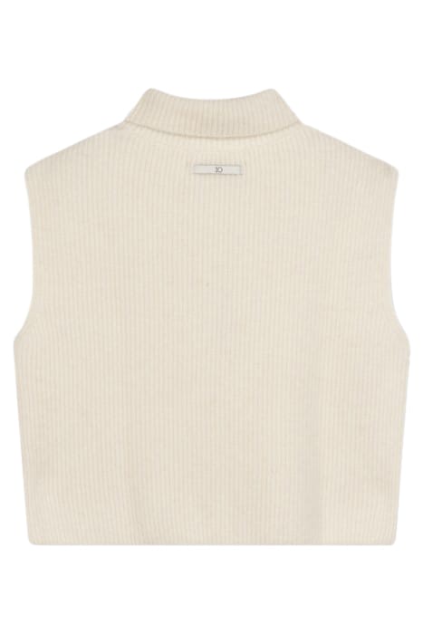 SHORT SOFT KNIT SWEATER ECRU 3