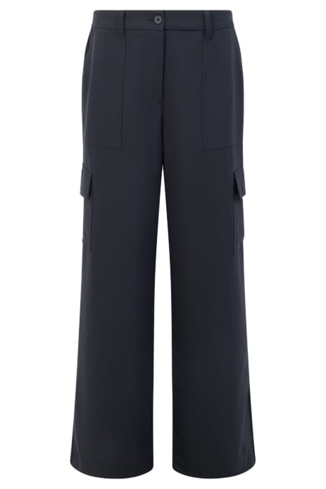 DRAPEY WIDE LEG COMBAT TROUSERS SZ18 BLACK 1