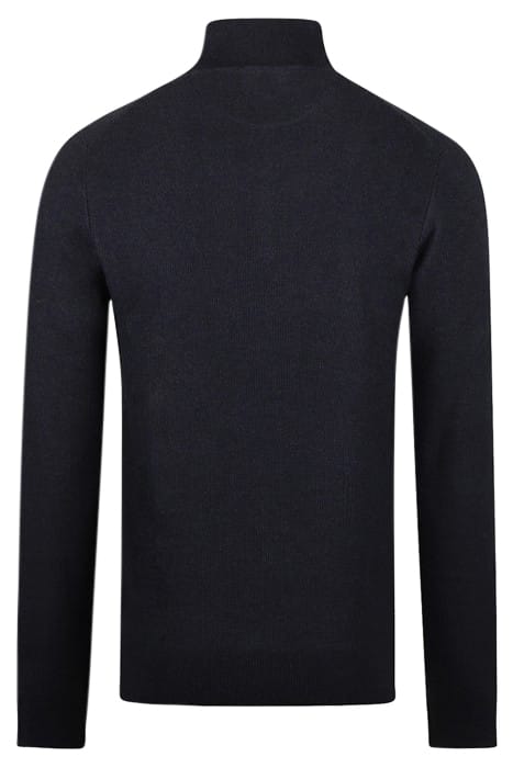 STRUCTURED ZIP MOCK SWEATER NAVY 5