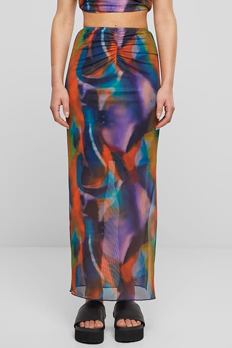 LADIES AOP MESH TUBE SKIRT MULTICOLORREFLECTION 1
