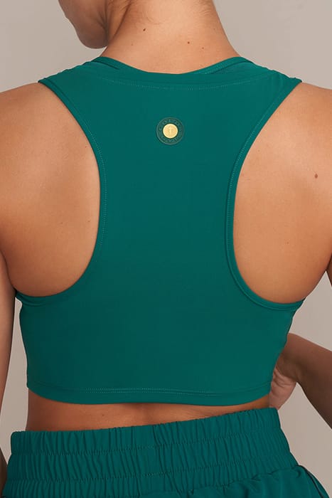 LAURA - WOMEN'S CROPPED SLEEVELESS TOP GREEN 5