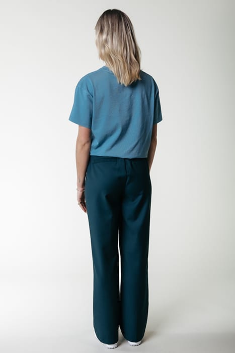RUS UNI PINTUCK STRAIGHT PANTS PINE GREEN 2