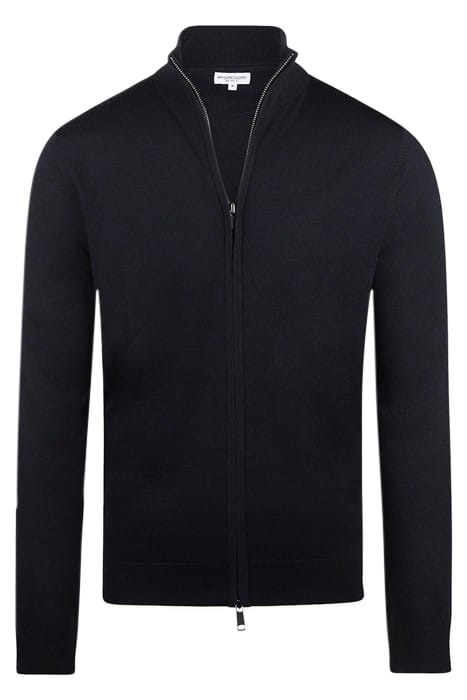 FINE MERINO ZIP THRU CARDIGAN NAVY 4