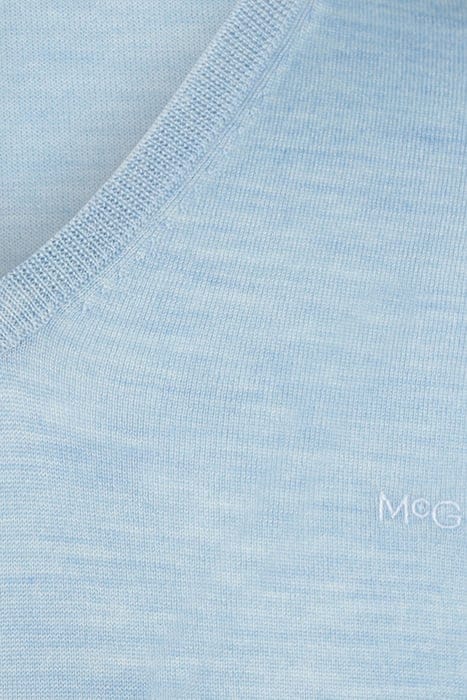 FINE MERINO V-NECK SWEATER LIGHT BLUE 7