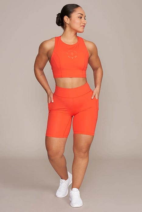 LAURA - WOMEN'S CROPPED SLEEVELESS TOP ORANGE 3