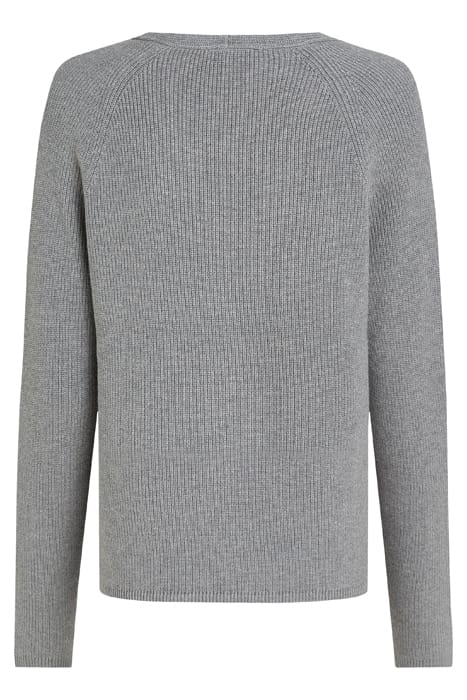 CO CARDI STITCH V-NECK STANDARD FIT MEDIUM GREY 5