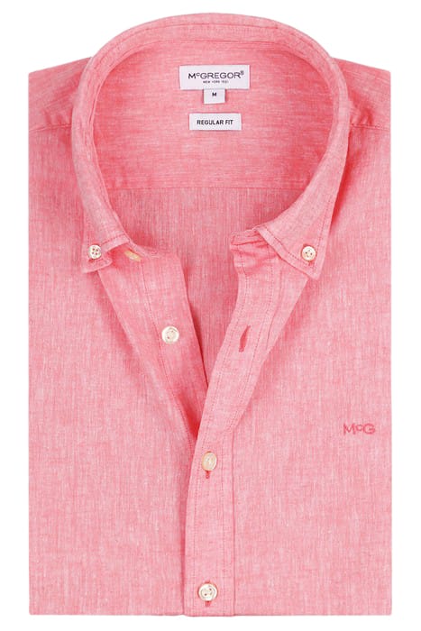 COTTON LINEN SHIRT CORAL RED 6