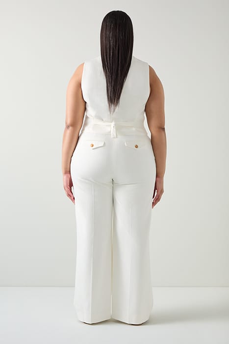 AMI WIDE WIDE-LEG & FLARED JEANS ECRU 2