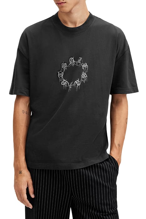 CRYPTIERRA SS CREW WASHED BLACK 1