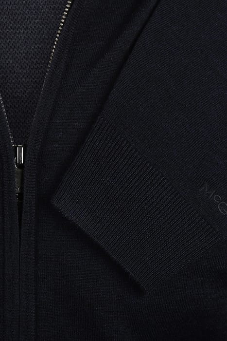 FINE MERINO ZIP THRU CARDIGAN NAVY 7