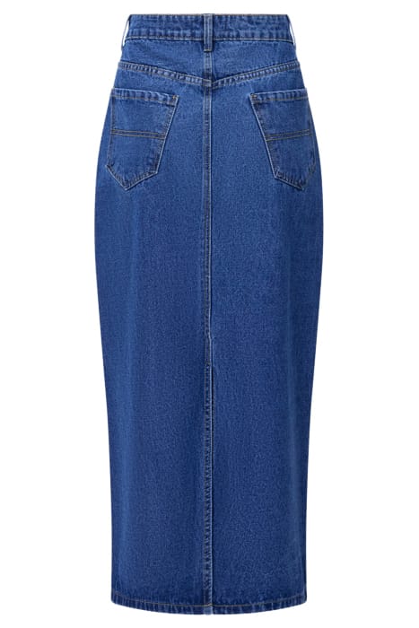 DENIM MIDI BACK SPLIT SKIRT SZ18 VINTAGE 2