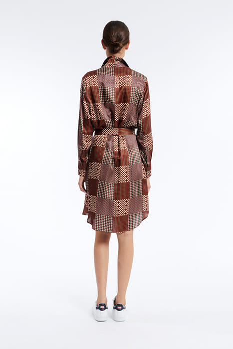 AMOUR SHIRT DRESS PATCHWORK CAMEL 2