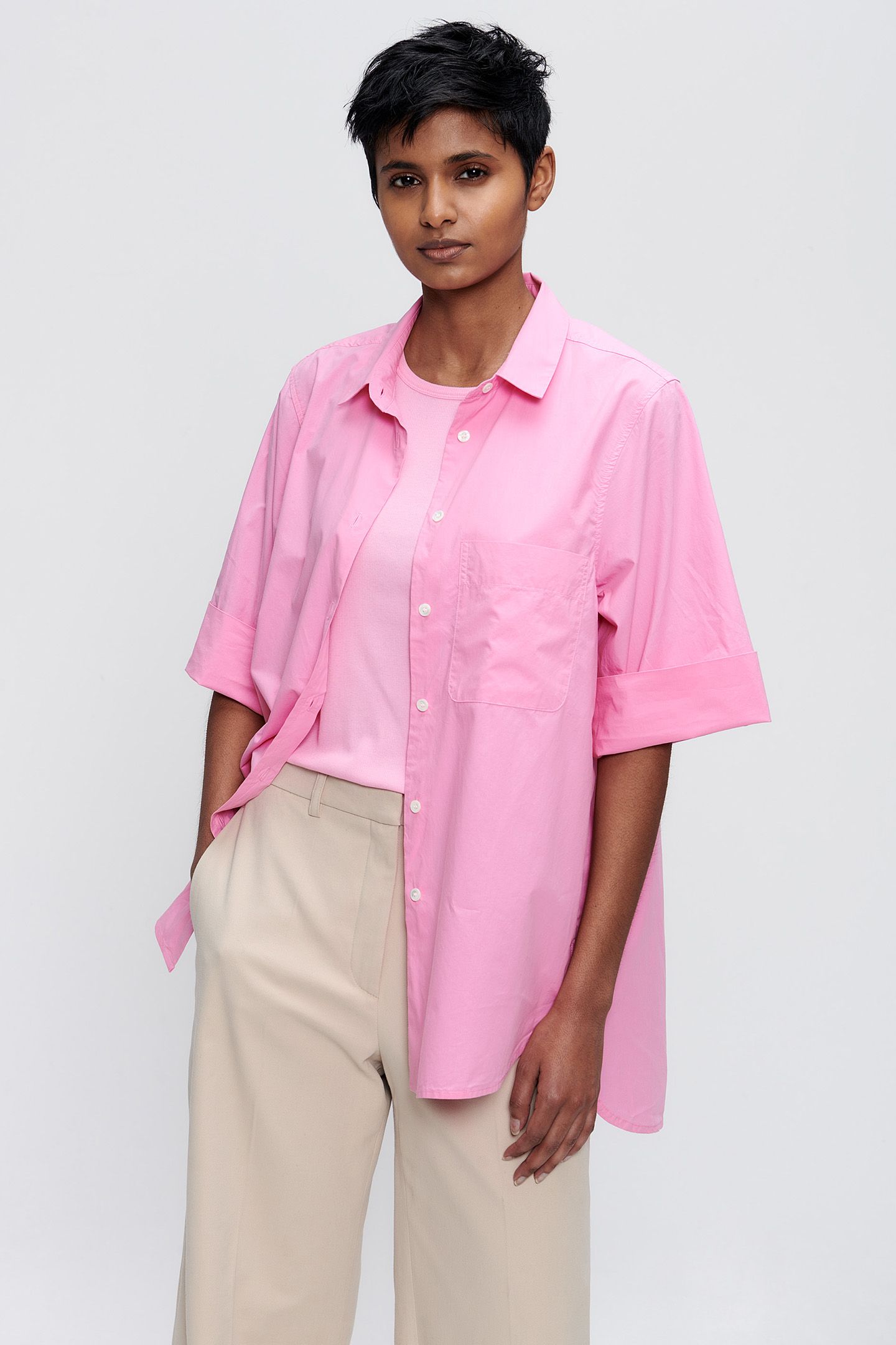 ORGANIC COTTON SHORT SLV SHIRT PEONIA 4