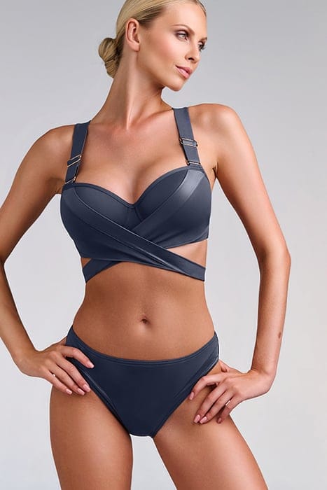 CACHE COEUR STEEL GREY PLUNGE BALCONY BIKINI TOP 5