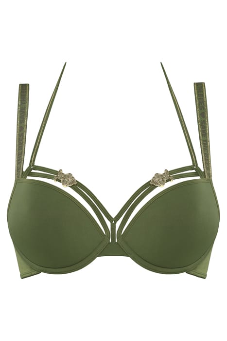 QUEEN BEE OLIVE GREEN PUSH UP BRA 3