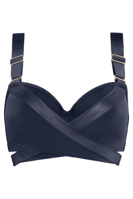 CACHE COEUR STEEL GREY PLUNGE BALCONY BIKINI TOP 3