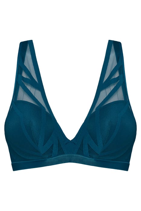 THE ILLUSIONIST TRANSPARENT PETROL PUSH UP BRA 3