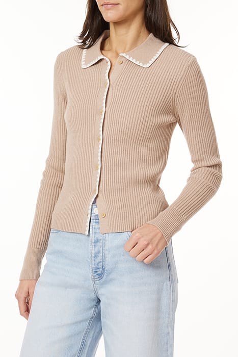 SWEATER CARDIGAN OATMEAL HEATHER 5