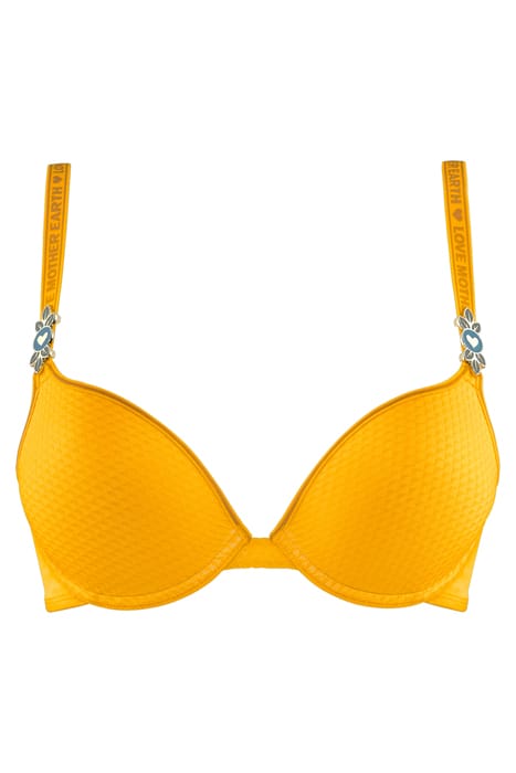 LADY LEAF BRIGHT OCHRE PUSH UP BRA 3