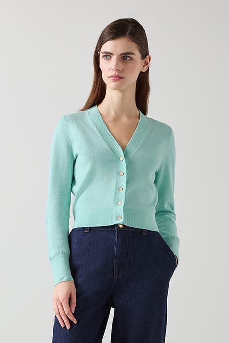 COCO METALLIC CARDIGAN PALE MINT 1