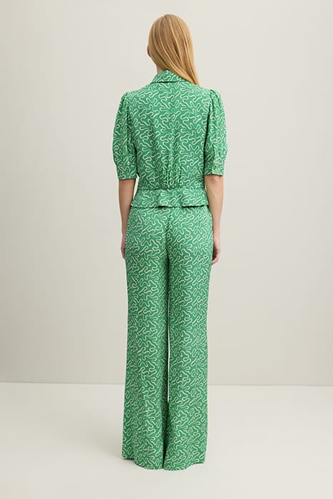 ESME RIBBON WIDE-LEG & FLARED JEANS GREEN 2