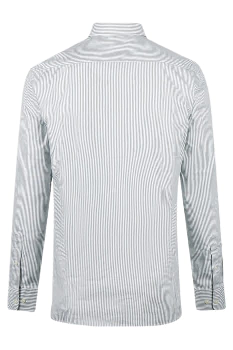STRIPED POPLIN SHIRT LIGHT OLIVE 5