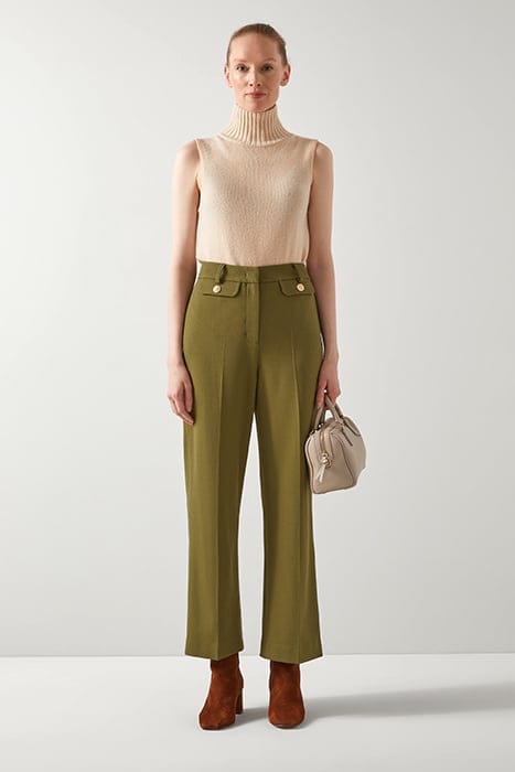 BILLIE CROP WIDE-LEG & FLARED JEANS OLIVE 1