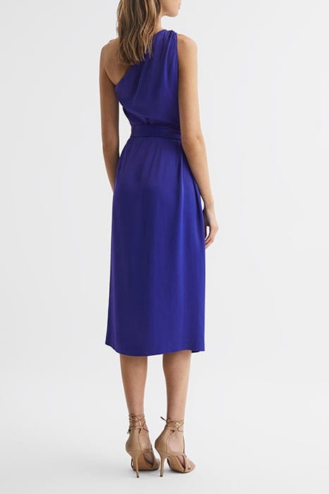 FLORA SATIN MIDI DRESS — ONE SHOULDER 4