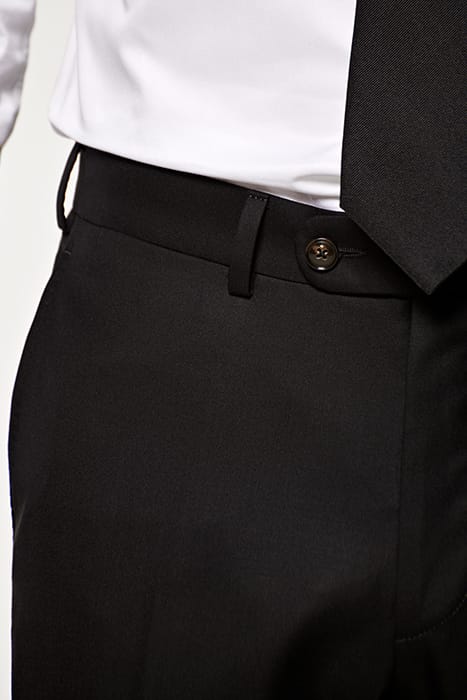 BLACK SLIM LEG STRAIGHT TROUSERS 5