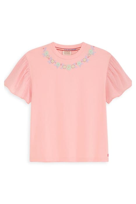 GIRL S&S DENIM GROUP STRETCH JERSEY/ SWISS DOT FASHION TOP L 1