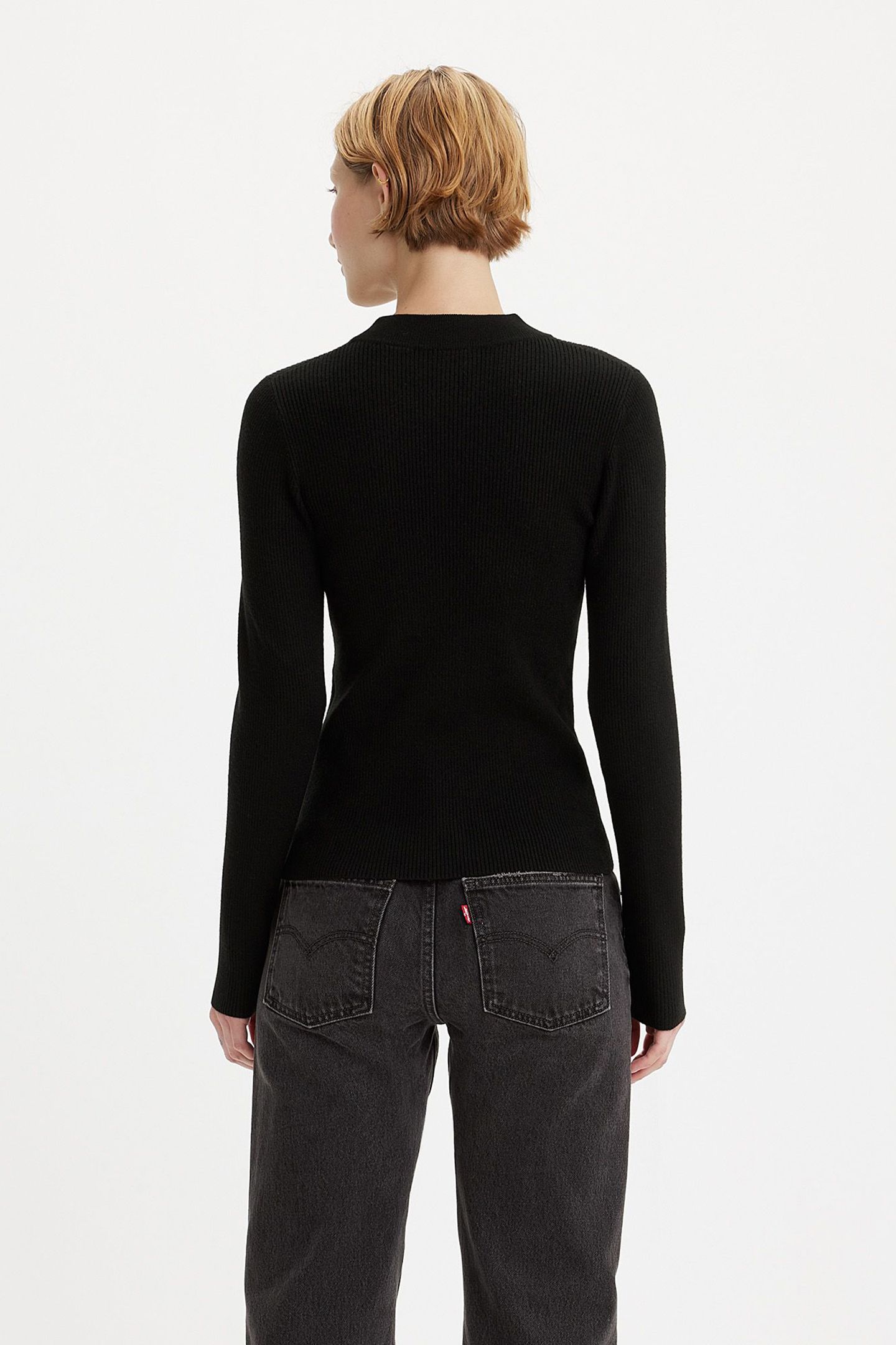 RIB CREW SWEATER CAVIAR RIB 2