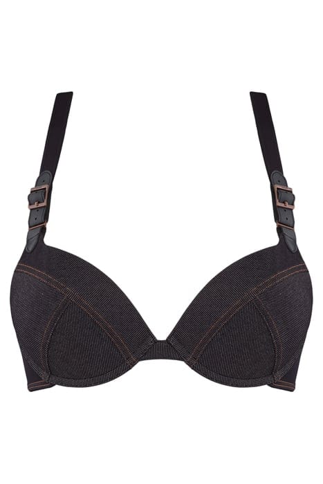 CALAMITY JANE BLACK DENIM PUSH UP BRA 3