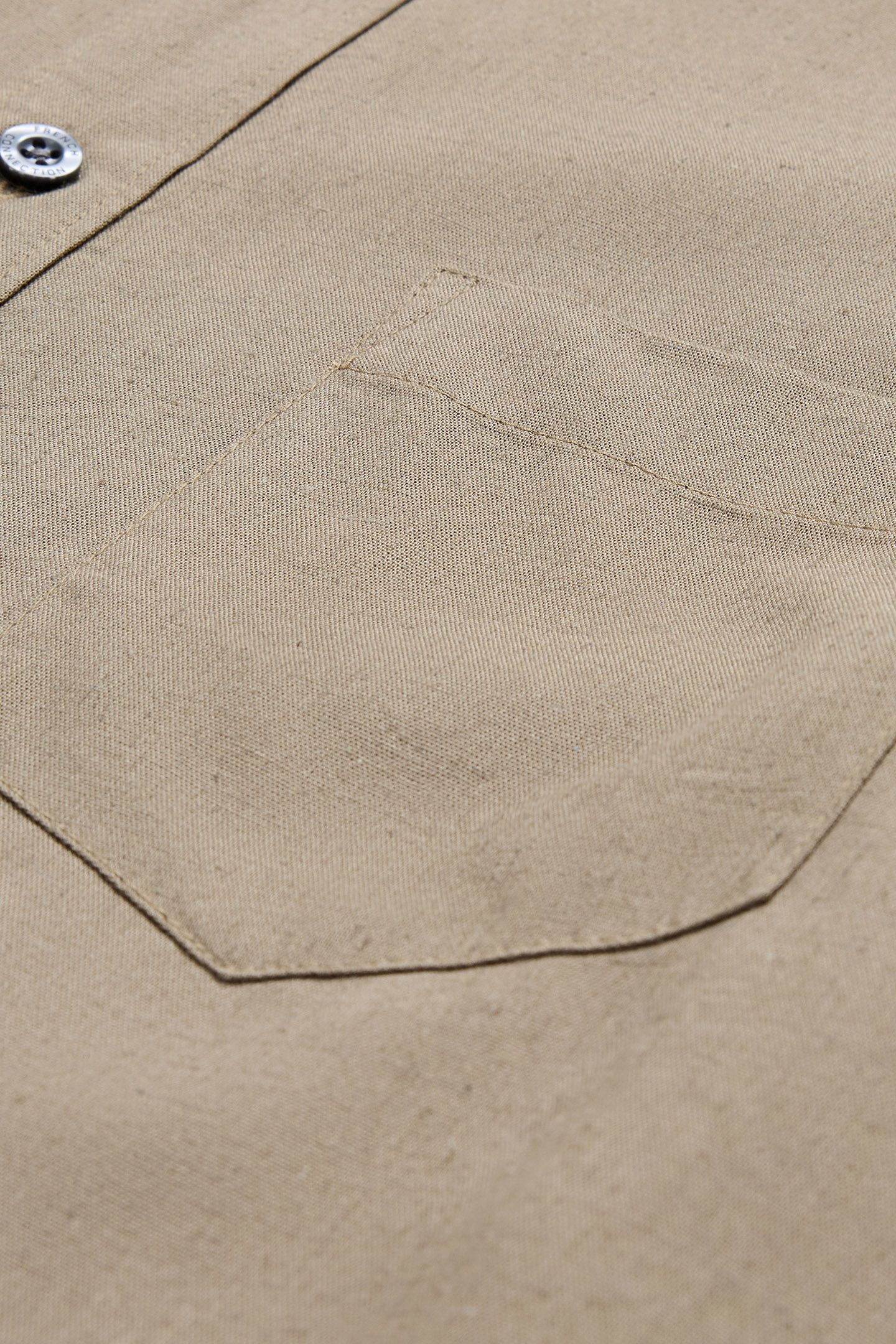 LINEN 22 L/S TRIM KHAKI 3