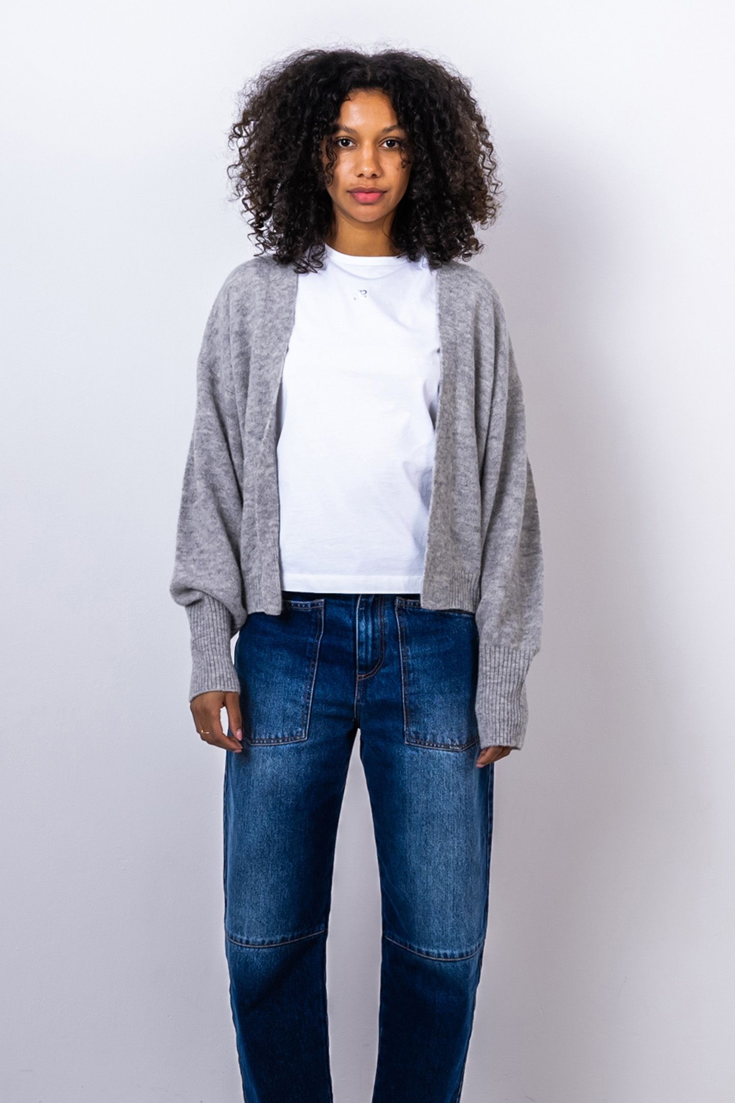 LOUIZA CARDIGAN GREY MELANGE 1