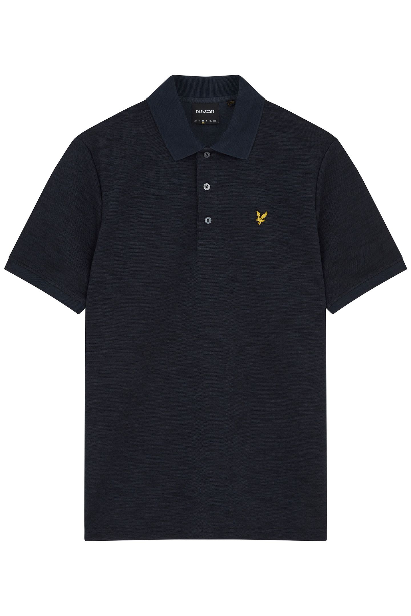 CHUNKY SLUB POLO SHIRT DARK NAVY 4