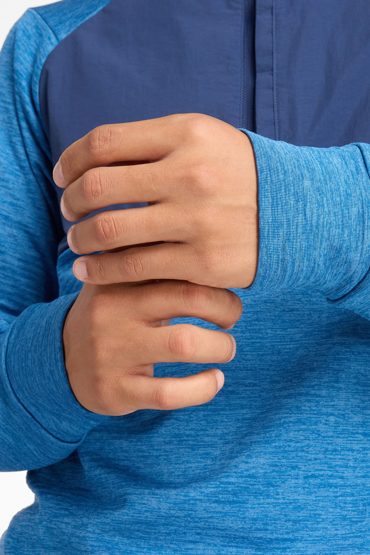 HEAT GRID HALF ZIP LONG SLEEVE TOP IN BLUE 7