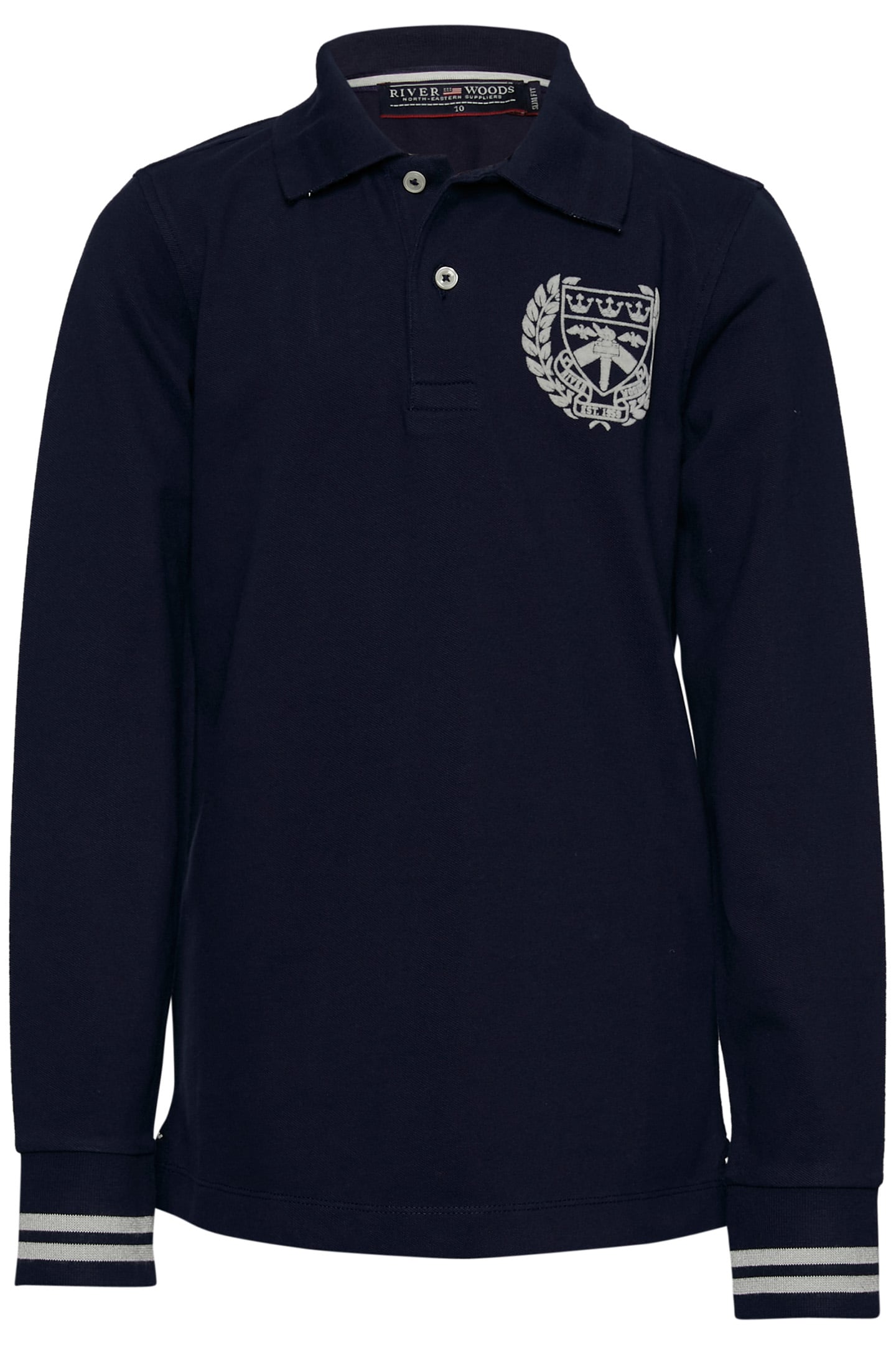 CUSTOM FIT COTTON POLO IN BLUE 1