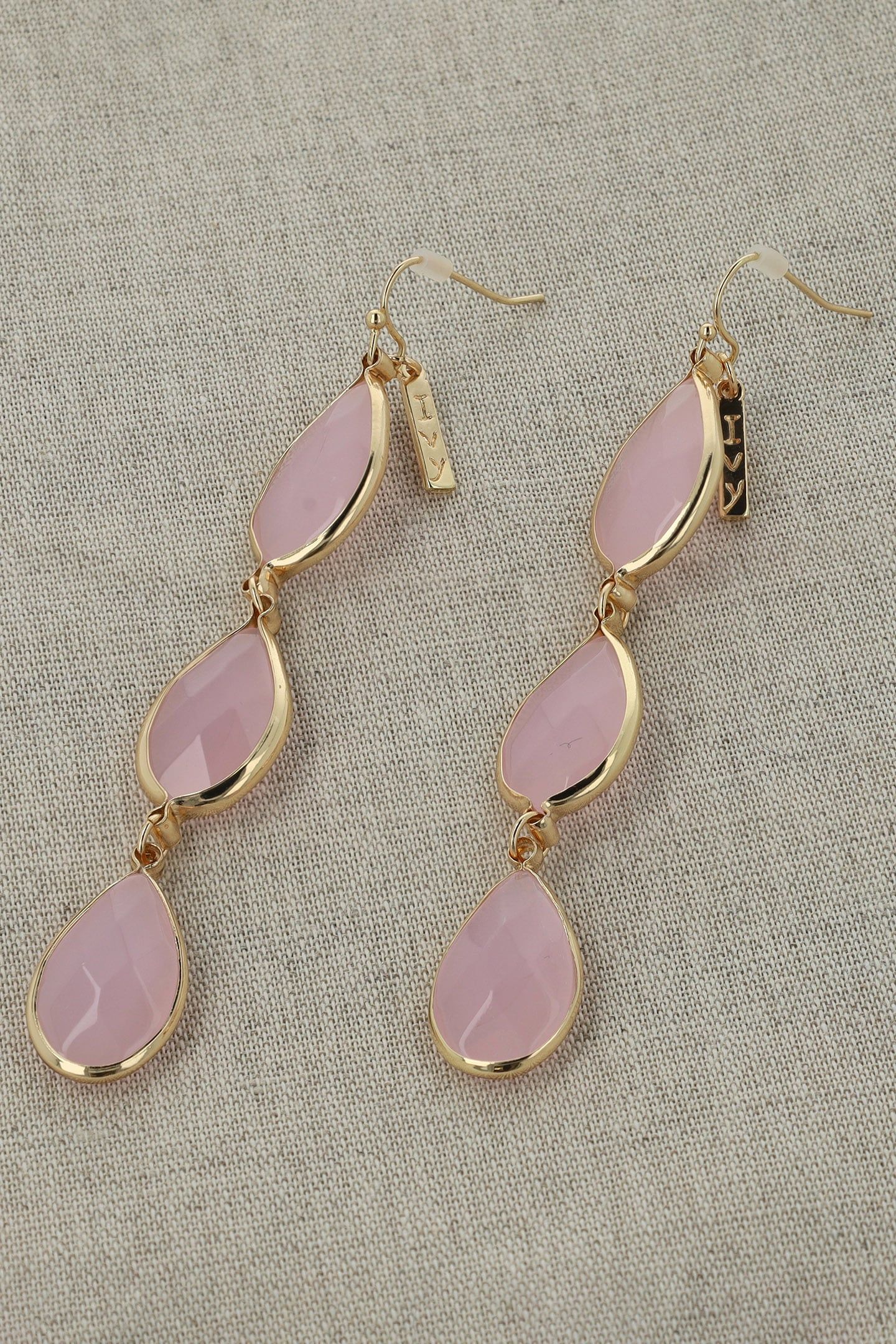 TRIPLE DROP EARHANGERS PINK 4