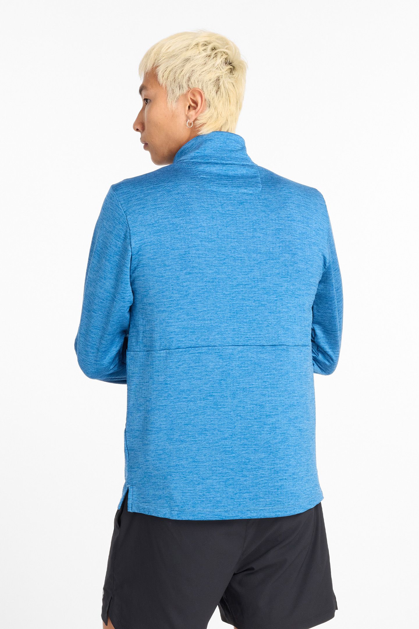 HEAT GRID HALF ZIP LONG SLEEVE TOP IN BLUE 2