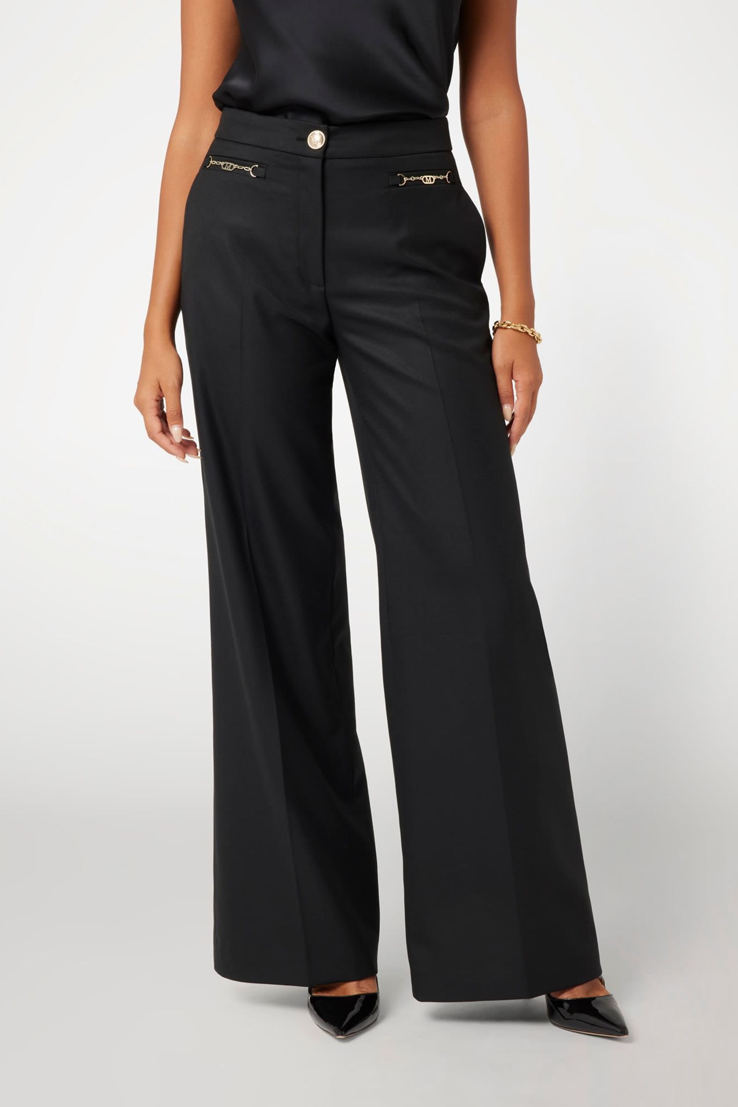 MARCIANO BY GUESS MAGDA STRAIGHT PANT JET BLACK 1